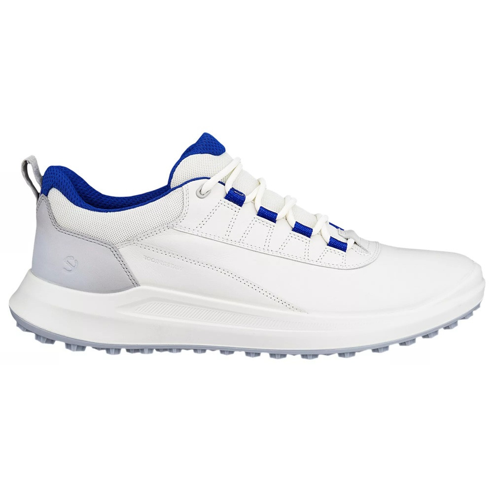 ECCO M GOLF CORE 26cm 白 Ecco Men's Golf Core Golf Shoes - White/Federal Blue - Maple Hill Golf